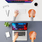 ITNRSIIET Ergonomic Mouse Pad with Comfort Gel Wrist Rest, Non-Slip PU Base, Smooth Textured Surface, Reduces Hand Fatigue & Wrist Pain, 8.7 x 7.2 Inch for Office Gaming Home, Peach Gradient