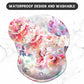 ITNRSIIET Ergonomic Mouse Pad with Gel Wrist Support Small Wrist Rest Smooth Surface Non-Slip PU Base Comfortable Office Supplies Pain Relief, 8.7 x 7.2 inches, Beautiful Flowers