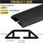 MYFAMIREA 4FT Floor Cord Cover Heavy Duty Cable Cover Protector with 3 Channels Extension PVC Floor Wire Cover Outdoor Cord Hider Management Cord Cover for Wire on Floor for Home Office Outdoor, Black