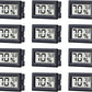 12 Pack Pgzsy Mini Small Digital Electronic Temperature Humidity Meters Gauge Indoor Thermometer Hygrometer LCD Display Fahrenheit (℉) for Humidors, Greenhouse, Garden