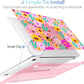 MEEgoodo Case for MacBook Pro 13 inch Case 2022 2021 2020 New A2338 M2/M1 A2251 A2289, Laptop Hard Shell with Keyboard & Camera Cover Compatible with 13 inch MacBook Pro, Pink Lilac Flowers