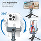 VRIG PH-18 Metal Phone Tripod Mount with Cold Shoe & 1/4"-20 Screw Holes, 360° Rotation Horizontal & Vertical Shooting, Adjustable Angle Smartphone Holder Tripod Adapter for iPhone, for Samsung