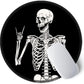 ITNRSIIET Round Mouse Pad with Stitched Edge Premium-Textured Waterproof Non-Slip Rubber Base Desktop Protection Mat Diameter 8.7 inches, Human Skeleton