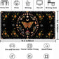 Moth Desk Pad Mushroom Phase Moon Phase Desk Mat, Boho Flowers and Leaves Computer Big Mouse Pad Washable Cloth Non-Slip Rubber Base Keyboard Pad Mouse Mat for Office with Stitched Eges 31.5x15.7 in