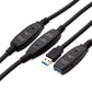 65 Feet Active USB Extension Cable 3.0 Male to Female with 3 Extension chipsets Signal Booster - Active Extension/Repeater Cord 20 Meters / 65 Feet (AC Power Supply Included)