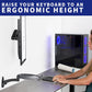 VIVO Sit-Stand 24 Inch Pneumatic Spring Keyboard and Mouse Tray Wall Mount, Counterbalance Height Adjustable Typing Platform, Ergonomic Tilt, Neutral Writing Position, Black, MOUNT-KB35A