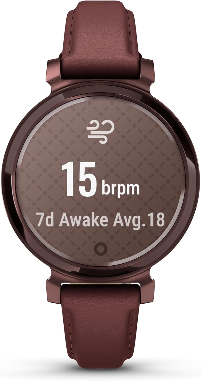 Garmin Lily 2, Small and Stylish Smartwatch, Hidden Display, Patterned Lens, Up to 5 Days Battery Life, Mulberry