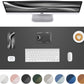 Leather Desk Pad Protector, Large Mouse Pad and Non-Slip Desk Cover, Waterproof PU Leather Blotter Mat for Office and Home (Dark Grey, 36" x 17")