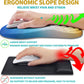 Hokafenle 2 in 1 Ergonomic Mouse Pad Wrist Support & Wrist Rest for Computer Keyboard Set, with Relieve Carpal Tunnel Pain Massage Bulge and Full Memory Gel Design (2In1 Set, Morning Sky)