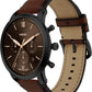 Fossil Men's Neutra Quartz Stainless Steel and Leather Chronograph Watch