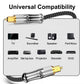 EMK 24K Gold-Plated Optical Audio Cable [14ft/4.6M] - Digital Toslink SPDIF Cable Compatible with Soundbar to TV, Home Theater - High-Speed Fiber Optic Cable (Silver)