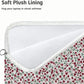 Puffy Laptop Sleeve 13-15.6 Inch Cute Quilted Laptop Protective Case Padded Floral Computer Sleeve for MacBook (B-red, 15 Inch)