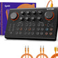 Synido Podcast Equipment Sound Card, Audio Interface Mixer with Pro-preamp, 48V Phantom, 9 Customize Sound Pads, XLR, 1/4", 1/8" Inputs for Live Streaming/Music Recording/Gaming/PC/Guitar, Black