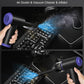 CLEVAST Compressed Air Duster - 3 Gear 110000RPM Electric Air Duster, 3 in 1 Versatile with LED - Cordless Dust Blower & Mini Vacuum & Inflating for PC, Computer, Keyboard, Rechargeable Canned Air