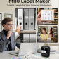 Phomemo M110 Label Maker - Label Maker Machine with Tape Portable Bluetooth Barcode Label Printer for Small Business, Address, Logo, Clothing, Mailing, with 40x30mm Label, Black
