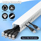 99in(6X L16.5in) Professional Server Rack Cable Management Raceway, H1.4in x W1.6in Cable Raceway Kit, Electrically Safe PVC Open Slot Wire Raceway for Under Desk/Computer/Network Cords, White