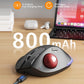 Wireless Trackball Mouse, Ergonomic Bluetooth Rechargeable Computer Mouse, Backlit Rollerball Thumb Laptop mice with 5 Level DPI, Adjustable Angle, 3 Devices Connection for PC, Windows - Red Ball