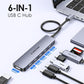 LENTION 6-in-1 USB C Hub Dock with 4K @60HZ HDMI Display, 4 USB-C Ports (USB 3.2 Gen 2, 10 Gbps), PD 100W Charging and for iPhone15 Series, New MacBook Pro, Mac Air, More (CE33, Space Gray)