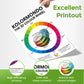 62XL Ink Cartridges Black and Color Replacement for HP 62 XL Hp62XL Cartridge for Envy 5660 7640 7645 5540 5549 OfficeJet 5745 5740 5741 8040 (2 Pack)