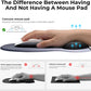 EooCoo Ergonomic Mouse Pad with Gel Wrist Rest Support Middle Concave Design, Relieve Wrist Pain Mousepad, Non-Slip Base for Laptop, Computer, Office Desk Accessories, Carpal Tunnel Syndrome