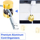 4 Sets Charger Holders for Cords, Gold Color Adjustable Cable Anchor Holders, Adhesive Metal Cord Clips, Cable Management Wire Organizers for Desk, Office, Nightstand