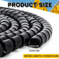 Spiral Wrap Cable Protector, Safe 1.25" Od x 40' Pre Cut Lengths Hydraulic Hose Protector Wrap to Avoid Wear and Extend Life for Hydraulic Pneumatic Hoses
