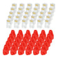 MECCANIXITY 100pcs Cat6 RJ45 Pass Through Connectors, RJ45 Connector 8P8C Gold Plated Plugs with 100pcs Red Strain Relief Boots for Solid or Stranded UTP Ethernet Cable, 1.1mm