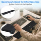 UnivoColors PostureUp L-Shaped Desk Long Wrist Rest Elbow, Non-Slip, Memory Foam, Desk Edge Support, Ergonomic Design for Long-Hour Work (23.6 * 3.9 inch One-Piece Design,Grey)