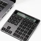 Bluetooth Number Pad, Wireless Numeric Keypad Calculator with Display, USB-C Rechargeable External 34-Keys Numpad, Financial Data Entry Keyboard for iMac, MacBook Air/Pro, PC Desktop, Laptop Notebook