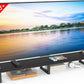 YAOHUOO 59" Large TV Riser for 32-75 inch TV, TV Riser Stand Shelf with Steel Legs, Tabletop TV Stand Riser for Home Office,Black