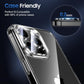 UniqueMe for 3 Pack iPhone 15 Pro/iPhone 15 Pro Max Camera Lens Protector, [Drop Protection] [Case Friendly] 9H Tempered Glass Camera Cover Screen [Update New Version] - Glitter Black