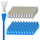 100-Pack Cat 6 Pass Through Shielded RJ45 Connectors with RJ45 Boots Cover (Cat6 Connector/ Cat5e Connector/Ethernet Ends/Cat 6 Ends/ RJ45 Modular Plugs) for Solid or Stranded STP Cable