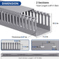 ZhiYo 2x2in Server Rack Cable Management, 6.6ft Cable Duct Cable Raceway Kit, Electrically Safe PVC for Network Cable Management, Open Slot Wire Raceway for Computer Under Desk, Wire Duct Grey