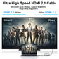 8K 4K HDMI Cable 6.6FT, High Speed Braided HDMI to HDMI 2.1 Cord Supports 8K@60Hz, 4K@120Hz 144Hz 48Gbps Compatible with Roku TV/PS5/HDTV/Blu-ray