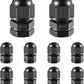 10 PCS 1/4"(4-8mm) NPT Nylon Cable Gland Joints with Gaskets, IP68 Adjustable Lock Nut Strain Relief Cord Grip Waterproof Cable Glands - UL Listed and RoHS Compliant