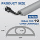 Floor Cord Cover for Wires on Floor Self Adhesive Cord Hider Floor Cable Management Wire Covers for Cords Protector Prevent Cable Trips Cord Cavity W 0.32" x H 0.32", Gray, 10Ft