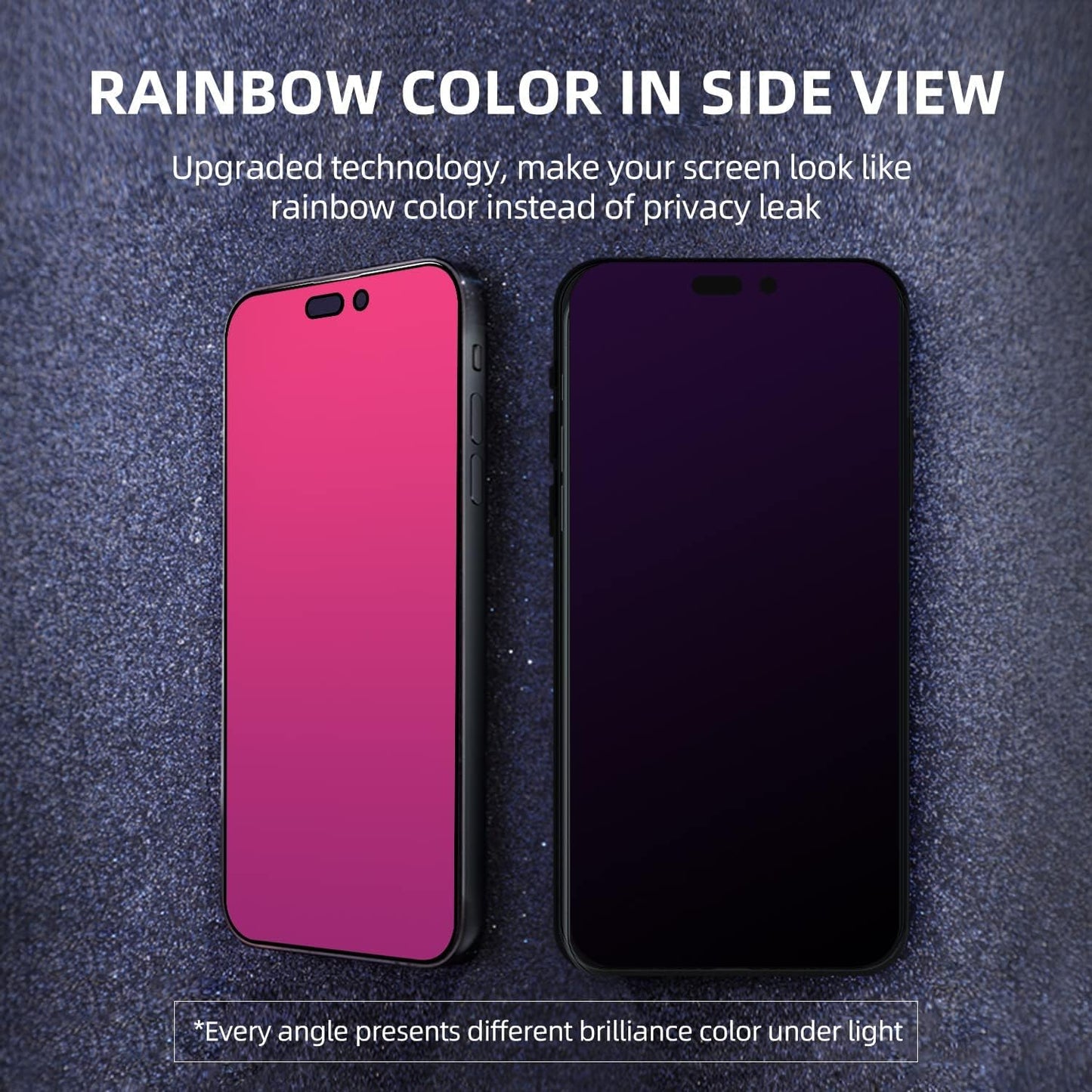 EGKimBa for iPhone 16 Plus Privacy Screen Protector, Gradient Color Tempered Glass, Bubble Free, Easy Installation, Auto Dust-Elimination, Anti Blue Light