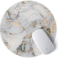 ITNRSIIET Round Mouse Pad with Stitched Edge Premium-Textured Waterproof Non-Slip Rubber Base Desktop Protection Mat Diameter 8.7 inches, Gray Marbling Gold