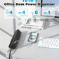 40W Fast Charging Station,Desk Clamp Power Strip,4 USB-C Ports & 8 AC Outlets,Desktop Edge Mount Surge Protector Power Strip,14AWG Heavy Duty Cord,Fit 1.9" Tabletop Edge for Home Office(10Ft Cable)