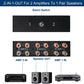 Y.D.F 2 Port Amplifier Speaker Selector, 2(1)-in-1(2)-Out Amp Speaker Switcher Selector, AMP A/B Switch Splitter 2-Way Loudspeaker Control Combiner Box