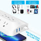 Wall Outlet Extender, 9 Outlet Splitter with 4 USB Ports (2 USB C), Multi Plug Wall Outlet Expander, 3-Sided Wall Charger Power Strip for Home, Office, Dorm, White