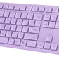 LeadsaiL Purple Wireless Keyboard, 2.4GHz Full-Sized Ergonomic Computer Keyboard, Cordless Noiseless Keyboard,12 FN Shortcuts for Windows MacOS Laptop Computer
