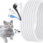 Cord Protectors from Pets No Chew, 1/2 inch 10ft Wire Protector Cord Covers for Pets, Flexible Cable Sleeve Cord Management for TV/Computer/Electric Wires/Phone Charging Cables, White