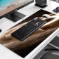 Extra Large Space Earth Table Mat, Dirt Resistant Creative Milky Way Table Mat, Computer Keyboard Mat, Minimalist Home Mouse Mat, 35.4 x 15.7 x 0.12 Inch Waterproof Mouse Mat
