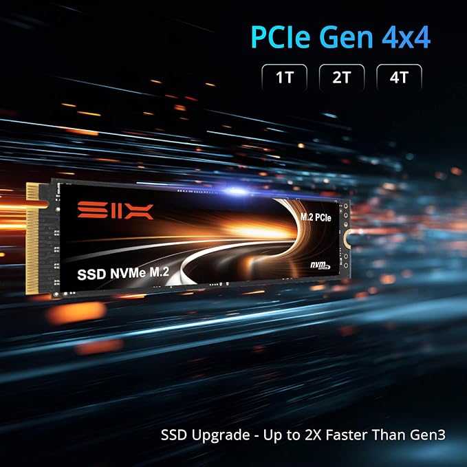 SIX NVME M.2 SSD PCIe 4.0-2TB m.2 2280 ssd, Read UP to 7400MB/s 2TB for Gaming PS5 Memory Storage Expansion with Heatsink, Internal Solid State Hard Drive PCIe gen 4x4 Nvme for Laptop Desktop pc