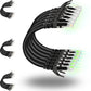 Rapink Patch Cables Cat6 5ft (24 Pack), Ethernet Patch Cable 10G Support, Cat 6 Patch Cable for Patch Panel to Switch, Flexiable Cat 6 Ethernet Cable with Gold Plated Black