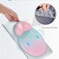 Ergonomic Mouse Pad Wrist Support, Comfortable Mouse Pad Wrist Rest, Relieve Wrist Pain Gel Mouse pad, Non-Slip Rubber Base Mousepad for Laptop, Computer(Gradient Pink Green)