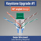 Everest 45° Angled RJ45 Cat5e Keystone Jacks 50-Pack in Green - Slim Profile Female RJ45 Connectors - Cat 5e Keystone Jack - Compatible with 45° Angled Speed Termination Tool - 45Term (B0BL3GS7ZY)