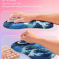 Hokafenle 2in1 Combination, Wave Keyboard Wrist Rest and Ergonomic Curvature Mouse Pad Wrist Support for Relieve Wrist Pain, Filled with Soft Cushion Memory Foam, Crescent Waves