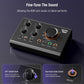 Synido Podcast Equipment, Audio Interface for Podcasting with Pro-preamp, 48V Phantom, DJ Mixer Effects, 9 Customize Sound Pads, XLR Input/6.35/3.5 Line In, for Live Streaming/Music Recording/Gaming